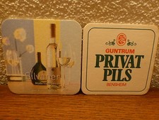  zwei ältere  Wein - und Bierdeckel " Silvaner " und "Guntrum "