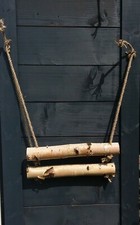 2 Stück Pferdespielzeug OHNE SEIL Knabberspielzeug für Pferde Birkenholz 