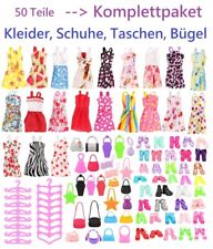 Kleidung Zubehör Set für Barbie Puppe Kleid Schuhe Tasche  50 Teile Konvolut