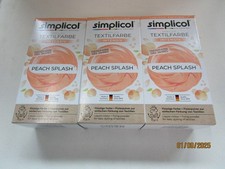 Simplicol-Textilfarbe-Intensiv-150 ml & 400 gr.-in Peach Splash-1 x 3-er Set
