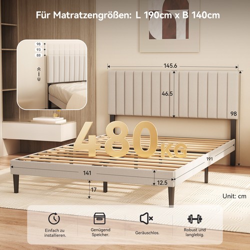 Polsterbett bettgestell - polsterbett,