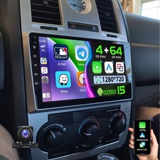 4+64G Android 14 Autoradio CarPlay KAM GPS Navi für Chrysler 300 300C 2005-2010