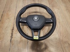 Lenkrad Skoda Octavia 5E III Fabia 6V Leder 5E0419091AD Airbag 6V0880201F