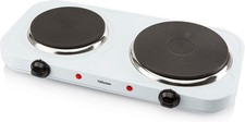 Tristar KP-6245 Doppel-Kochplatte 2500W, 2 Platten, 5 Heizstufen, Weiß