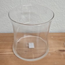Glas Windlicht - leicht geschwungen - fester Stand - 15 cm hoch
