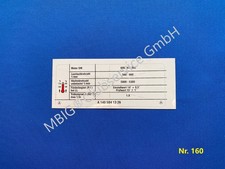 Original Aufkleber Motordaten