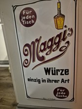 Emailschild MAGGI  Würze 60 X 33  cm  gewölbt  sehr  Gut  erhalten 