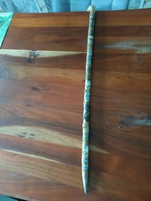 Spazierstock Gehstock Flanierstock Wanderstock  Holz mit 32 Stocknägel antik alt