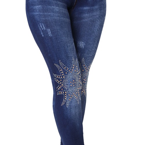 Leggings strass blume steine - leggings,