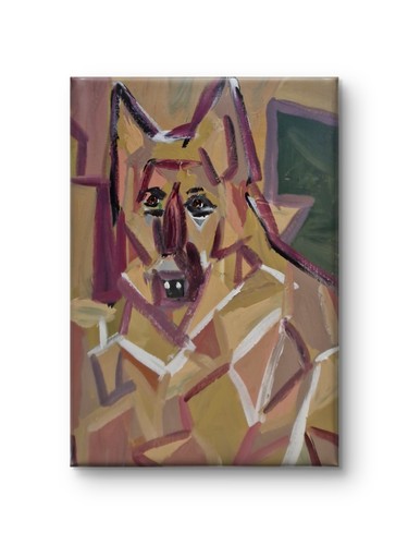 Kubistischer wolf hund - kubistischer,