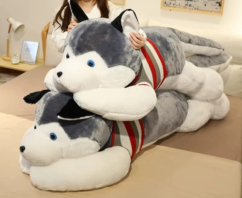 Großer husky plüsch hund - großer,