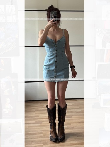 Zara jeanskleid mit knöpfen - zara,