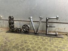 Altmetall Kunst Schild LIEBE