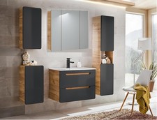 Badmöbel Set ARUBA COSMOS – EICHE-S 80 mit Waschbecken Matt Soft-Close MONTIERT 