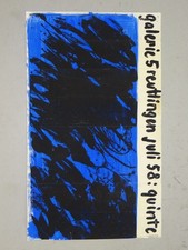 Galerie 5 reutlingen - zug. Lothar Quinte - Lithographie-Plakat Abstrakt 1958