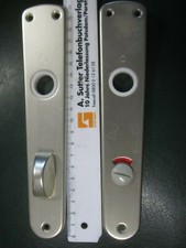 Hoppe WC Beschlag 20cm F2 mit schönem großen Knopf + weiß & rot Zeichen GrAPO15