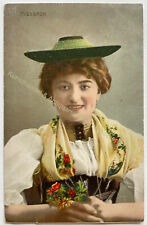 AK Miesbach Frau Dame 1910 Tracht Dirndl Bayern