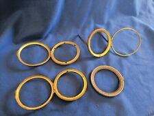 Konvolut 4 Zifferblattumrandung Lünette Kaminuhr Metall Vintage Uhrmacherbedarf