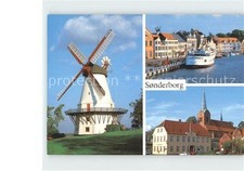 Sonderborg Windmuehle Hafenpartie Kirche
