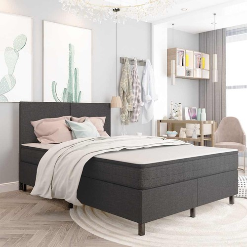 Polsterbett grau bettgestell - polsterbett,
