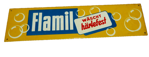 Flamil blechschild wäscht - ,