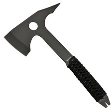 Wurfaxt Paracord am Griff schwarz Beil Outdoor Axt Kuhfuß Nagelzieher Survival