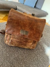 GREENLAND WESTCOAST Damen-Rucksacktasche / echt LEDER / braun / 6 Innentaschen 