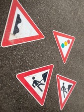 4 x Verkehrsschilder StVO Alu