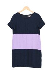 GREAT PLAINS Freizeitkleid Damen 36/S Blau Lila Viskose Klassisch Midikleid