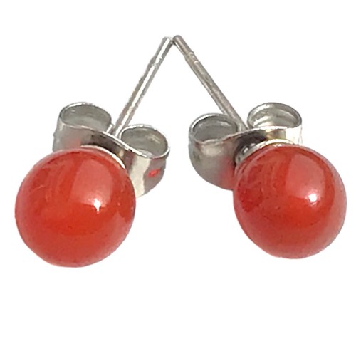 Edelstein perlen ohrstecker - edelstein,