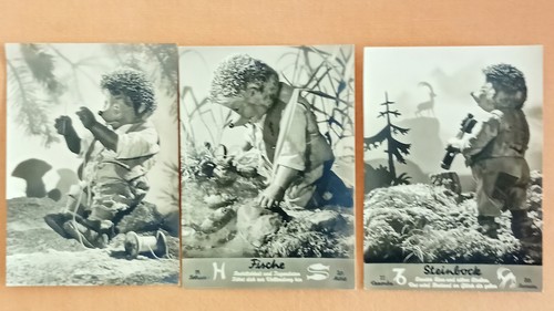 Drei mecki postkarten 1960er - mecki,
