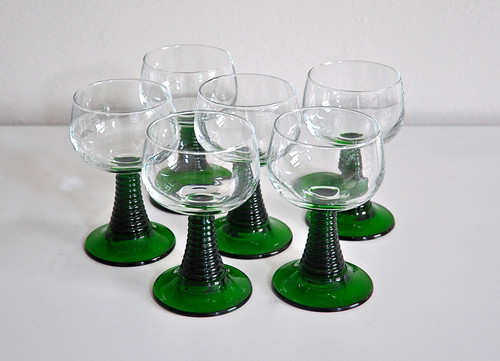 Römer weingläser grüner - 6, römer-weingläser,