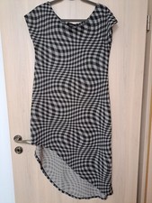 Mina UK Kleid Asymmetrisch Gr. 38 Grau Schwarz