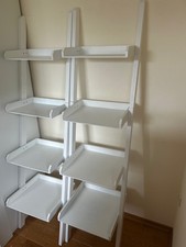 2 Stück Regalleiter Leiterregale weiß weiss Anlehnregal