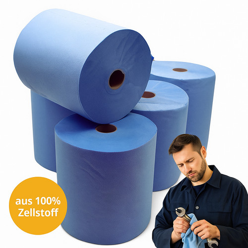 Putzrollen blau - 6x,