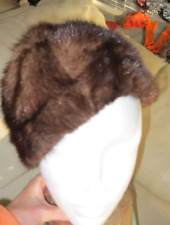 fellmütze schiffchen Echte  Pelzkappe Pelzmütze Echtpelz  Damen Nerz braun