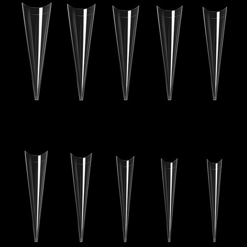 500 xxl stiletto tips - stiletto, clear