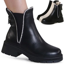 Damen Glitzer Chelsea Boots