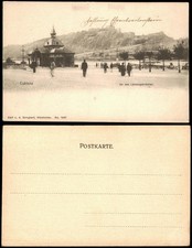 Ansichtskarte Koblenz Rhein Partie An den Landungsbrücken 1900