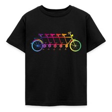 Buntes Tandem Fahrrad Kinder T-Shirt