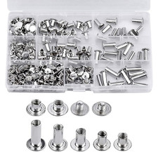 220 Stück Binding Schrauben, Chicago Bindung Schrauben Kits, 7 Größen Metall-Run