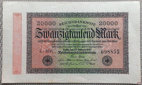 000 mark reichsbanknote - 20.000,