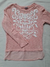 "Aniston" Pulli Pullover 2 in 1, Lagenlook, Gr. 38, Lachsfarben,