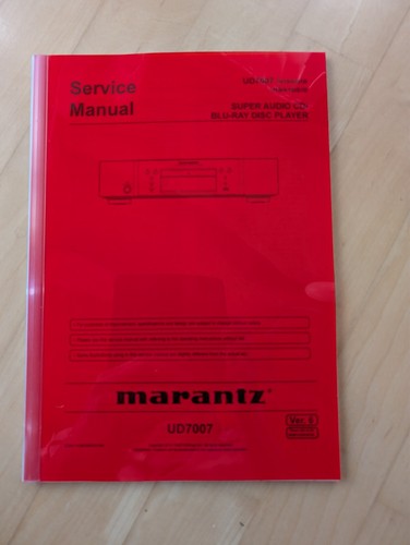 Service manual marantz ud7007 - marantz,