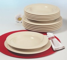 Seltmann Weiden 12 Tlg Speiseservice Luxor fine Cream aus Porzellan 6 Personen