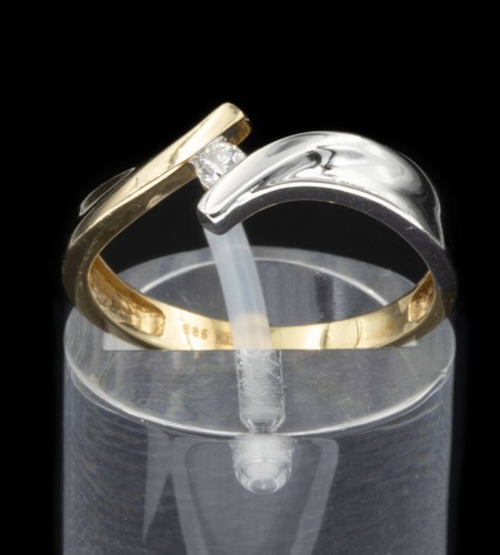 585 14kt bicolor ring - 14kt, mit