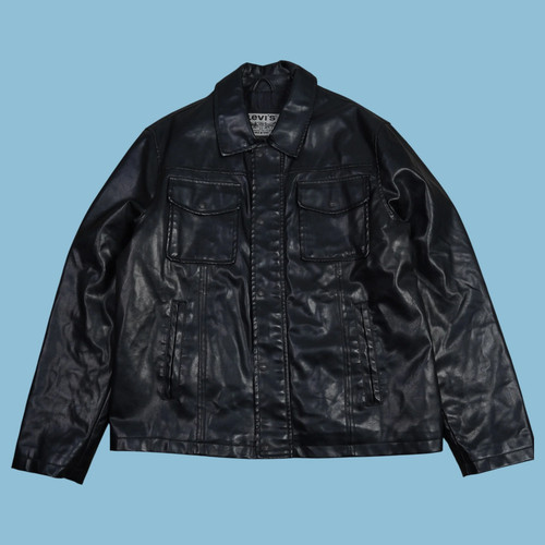 Vintage levi lederjacke l - lederjacke,