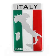 3D Italien Flagge KFZ Emblem Logo – Auto Aufkleber Sticker – Metall Aluminium