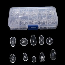 100-Paar Silikon Brillen Nasenpads Brillenpads transparent