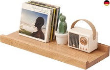 TREOAKWIS Schweberegal Wandregal, Regalbrett Holz Wandboard Eiche Massiv